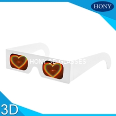 Kalp Kırma Gözlük Gökkuşağı Kağıt Gözlük 250g Customzed Baskı