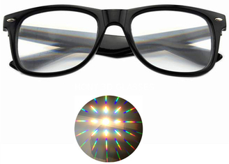 Yeni Yıl Tatili Partiler için Premium Kırılım Prizma Rave Gözlük Gökkuşağı Gözlük