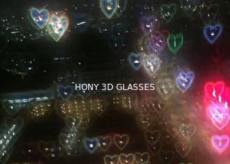 Logo ile özelleştirilmiş Kalpler Difraksiyon Gözlük 3D Fireworks Gözlük baskılı
