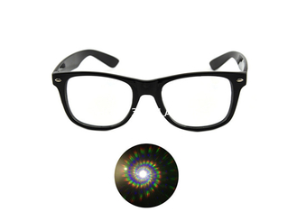 Spiral Ultimate 3D Kırınım Gözlük Temizle Rave Prizma Izgara Gözlük Gökkuşağı Havai Fişek Sarmal