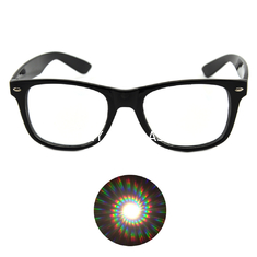 Havai Fişek Parti 3D Kırılma Gözlükleri Plastik Çerçeve Toptan LOGO baskılı Gözlük