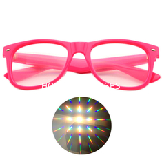 Logo baskılı özel kırılma gözlükleri - Rave Eyes Party Club 3D Trippy