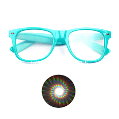 Logo Plastik Kırılma Gözlük Spiral Rave Fireworks Gözlük Yazdır