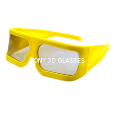 Büyük Boy 3D Gözlük IMAX sinema için Sarı Çerçeve 3D 4D 5D Film Izlerken