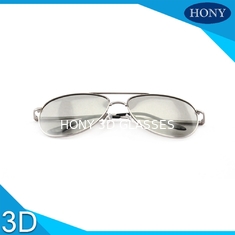 Sinema Metal Çerçeve Pasif 3D Gözlük Yıkanabilir Ücretsiz Scratch Dairesel Polarize Lens