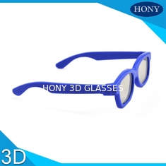 Plastik Çocuk Polarize 3D Gözlük, Renkli Çerçeve ile Tek Kullanımlık Gözlü Gözlük