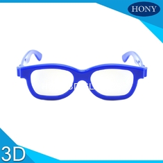 Plastik Çocuk Polarize 3D Gözlük, Renkli Çerçeve ile Tek Kullanımlık Gözlü Gözlük
