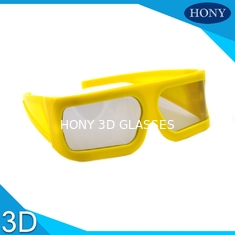 Sarı Büyük Çerçeve Doğrusal Polarize 3D Gözlük Sinema için 148 * 52 * 155mm