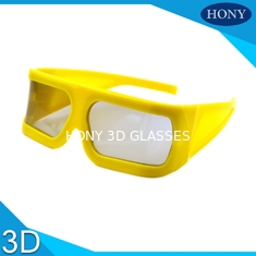Sarı Büyük Çerçeve Doğrusal Polarize 3D Gözlük Sinema için 148 * 52 * 155mm