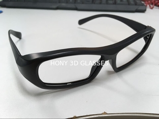 Tek kullanımlık Sinema 3D Gözlük Doğrusal Polarize Siyah ABS Plastik Çerçeve