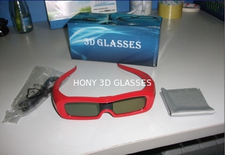 USB Şarj Edilebilir Evrensel 3D Aktif Deklanşör Gözlükleri 120Hz 1.5mA CE FCC