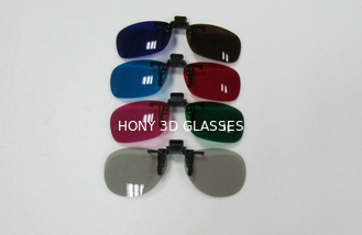 Plastik Kırmızı Yeşil 3D Gözlük Üzerindeki Klip, 3D Resim Ve Film Bakmak İçin