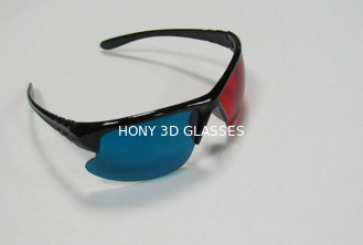 Anaglyph Plastik Kırmızı Camgöbeği 3D Camları, Yeniden Polarlanmış Gözlükler