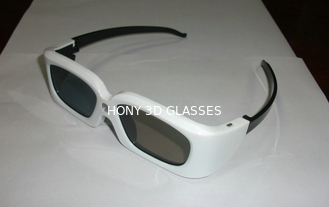 Aktif DLP Bağlantılı 3D Projektör için Gözlükler, Şeffaf 3D Gözlükler Şarj Edilebilir