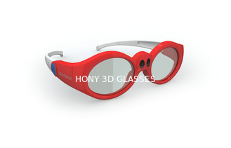 Özel Çocuk Lcd Lensler TV Kırmızı Çerçeve için DLP Bağlantı 3D Gözlük 120Hz