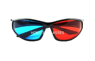 Çevre Dostu ABS Plastik Kırmızı Mavi 3D Gözlük Polarize 3D Film Izlerken