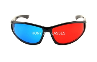 Çevre Dostu ABS Plastik Kırmızı Mavi 3D Gözlük Polarize 3D Film Izlerken