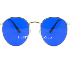 Açık hava etkinliği için dairesel sanal Mavi Renk Terapi Gözlükleri