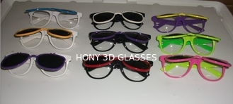 Plastik Kırılma 3D gözlük moda Çerçeve Özelleştirilmiş Logo Baskı 12 Renk