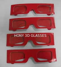 Kağıt Pasif Stereoskopik 3d Gözlük / Şeffaf Lens 3d Gözlük Evrensel