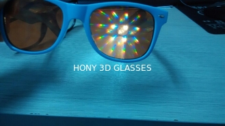 Parti / 3d havai fişek gözlük için PVC Malzemeler kalın lens 3D Kırınım Camları