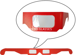 Anaglyphic Kağıt 3D Gözlük, Tek Kullanımlık Kırmızı 3d Monitör Gözlük 400 * 37mm Boyut
