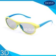 Mavi / Sarı Renkli Yetişkin Pasif Sinema 3D Gözlük Lineer Polarize Lens