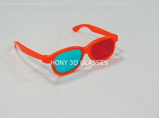 Renkli Çocuklar 1.6 mm Kalınlıklı Lensli Plastik Kırmızı Camgöbeği 3D Gözlükler