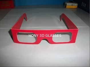 Anaglyphic Kağıt 3D Gözlük, Tek Kullanımlık Kırmızı 3d Monitör Gözlük 400 * 37mm Boyut