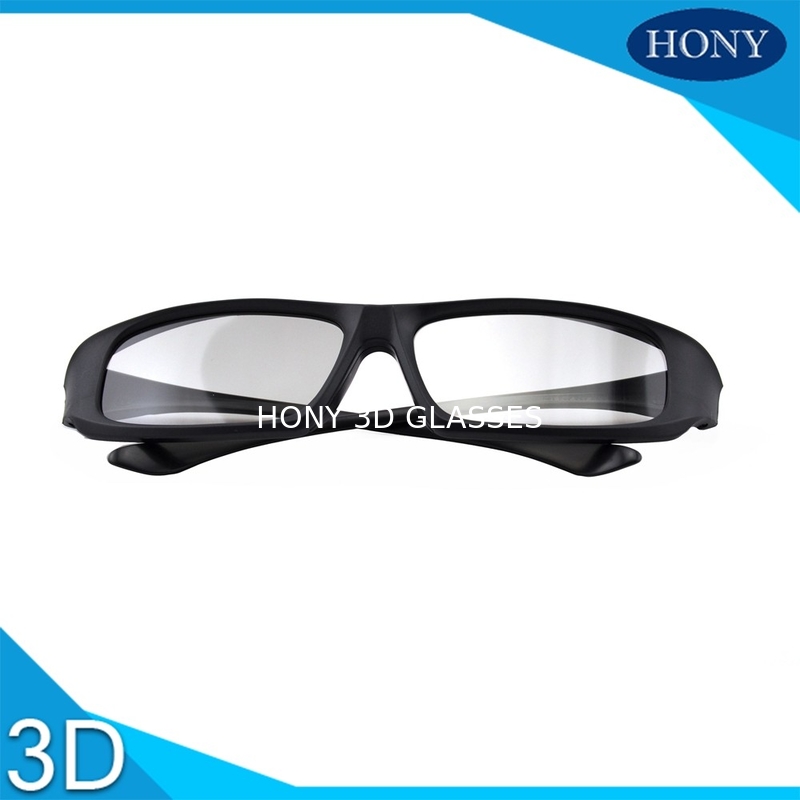 Plastik Evrensel Dairesel Polarize 3D Gözlük Pasif 3D Sinema Gözlük