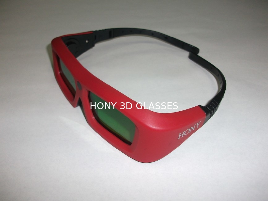 CR2032 Lityum Pil ile 120Hz VR Kırmızı DLP Link Aktif Panjur 3D TV Gözlük 0.7ma